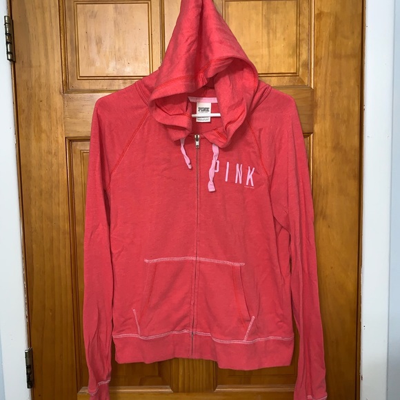PINK Victoria's Secret Tops Pink Zip Up Jacket Poshmark